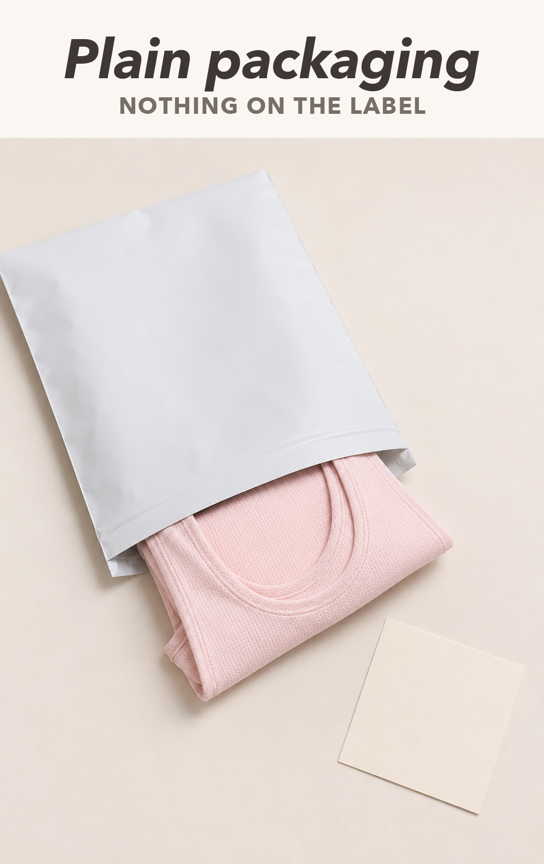 Plain discreet packaging: nothing on the label says what is inside