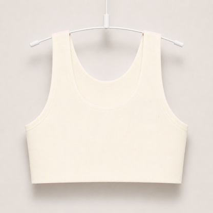 Gently first bra in beige on a hanger