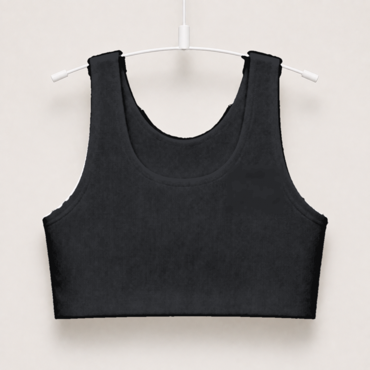 Gently first bra in black on a hanger