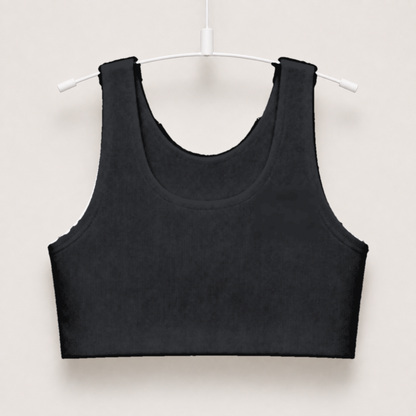 Gently first bra in black on a hanger