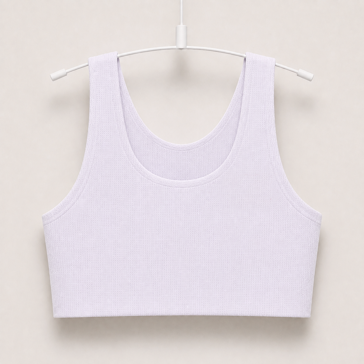 Gently first bra in lilac purple on a hanger