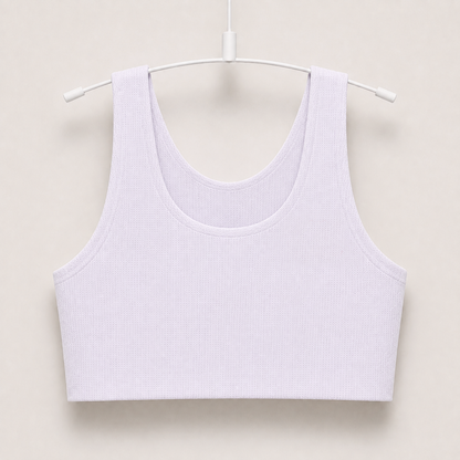 Gently first bra in lilac purple on a hanger